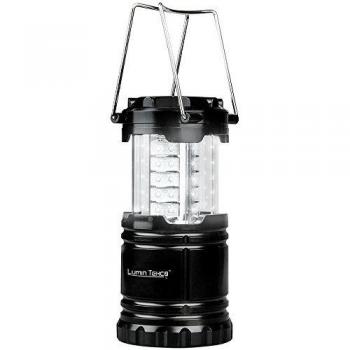 Lumin Tekco Linterna LED de Camping impermeables Ultra-compactas y fáciles de transportar para Camping Vaje Excursionismo-Negro