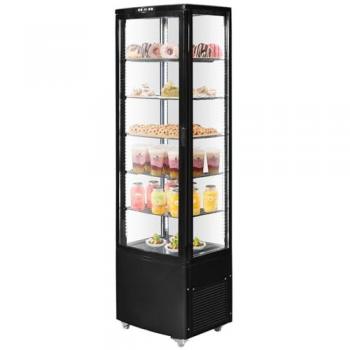 VEVOR 9.8 Cu.Ft. Refrigerated Display Case for Bakery, 5-Tier Commercial Refrigerator with LED Lighting, Turbo Cooling, Frost-Free Air-Cooling