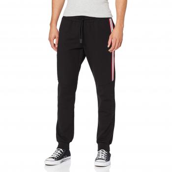 Antony Morato Pant Felpa con Elastico, Bande E Stampa Pantalones de Deporte, Negro