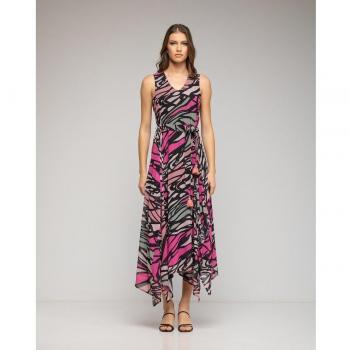 Vestido midi asimétrico sin mangas con diseño dinámico NIZA