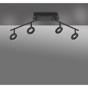 Foco de Techo LED Sileda 4x 6,4W Antracita IP44 3000K