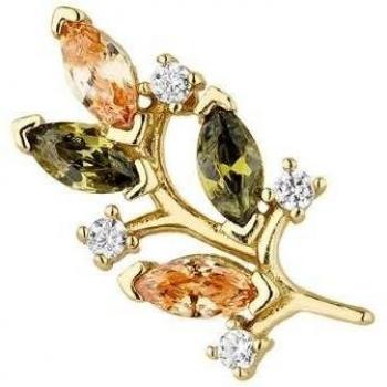 Ear Candy - Pendiente trepador de plata bañado en oro amarillo 18k, para la oreja derecha