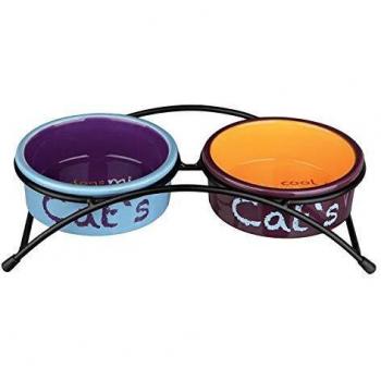 Trixie Eat on Feet Two Ceramic Dog Bowl Set, 2.6 Litre