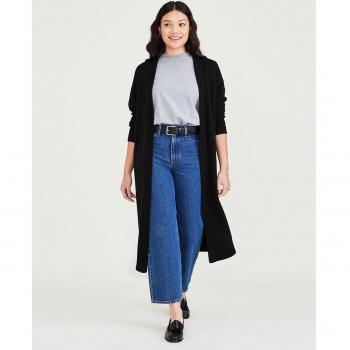 Cárdigan largo de lana para mujer Dockers en color negro