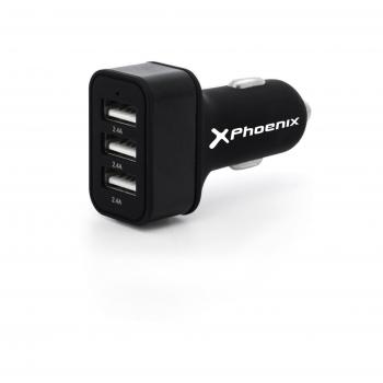 CARGADOR UNIVERSAL PHOENIX PHCARCHARGER3USB COCHE MECHERO