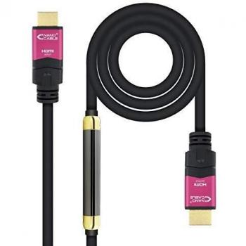 NANOCABLE 10.15.3730 - Cable HDMI V2.0 4K@60Hz 18 Gbps con Repetidor, Color Negro, 30 Metros