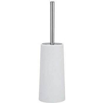 Wenko Vercelli Escobillero, Polipropileno, Blanco, 10.5x10.5x38 cm