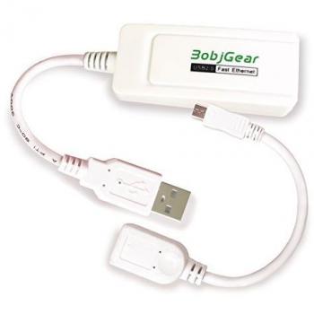 BobjGear Adaptador USB a Ethernet RJ45 y Correspondencia de la Micro-USB-OTG para tabletas Android, Chromebooks, Ultrabooks, Windows, Linux, Mac, Chrome OS, Palos TV Android; Modelo 2