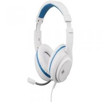 Auriculares Gaming Estéreo DELTACO GAM-127-W para PS5, Conector 3.5mm, Color Blanco, Cableado, Altavoces de 40mm, Microfono Flexible