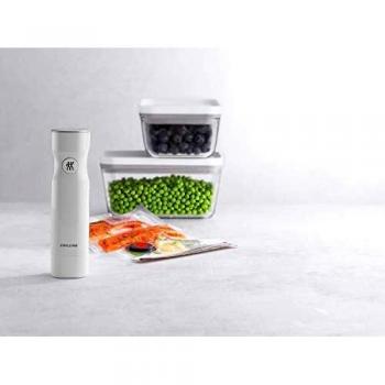 ZWILLING Fresh & Save 7-pc Vacuum Starter Set, Glass - S/M Rectangular, White