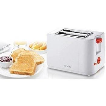Sogo SS-5370 - Tostadora electrónica de 2 rebanadas, color blanco y azul