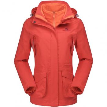 CAMEL CROWN Chaqueta de Esquí 3 en 1 para Mujer 2 Piezas al Aire Libre Resistente al Agua a Prueba de Viento Paño Grueso y Suave Dentro de la Capa con Capucha