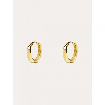 Pendientes de aro Ribbon en plata bañados en oro