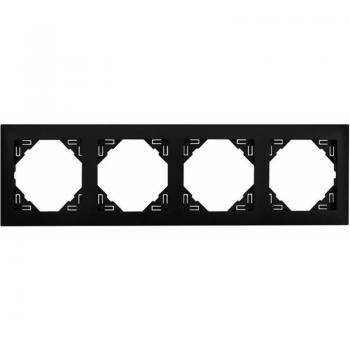 Marco Aquarella 4 elementos Efapel 90940 TPM Negro Mate serie Logus 90