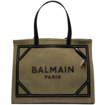 Balmain Women's Green Logo Shopper Tote Bag - One Size