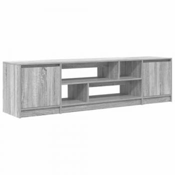 Mueble de TV Sonoma Gris 188,5x41x50 cm Madera de Ingeniería con Soporte para Televisor
