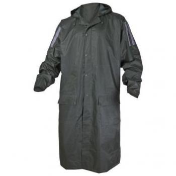 Chubasquero PVC Poliéster Verde Talla XXL con Capucha y Cierre Delta Plus