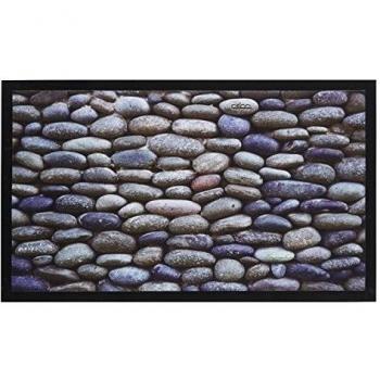 Felpudo diseño moderno poliester / pvc . 75 x 45 cm