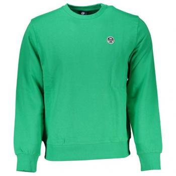 North Sails Green Cotton Sweatshirt with Applique Logo - Size S
