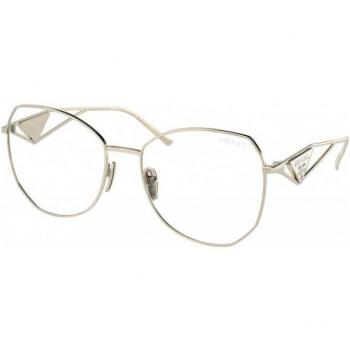 Prada PR 57YS ZVN08N Geometric Gold Sunglasses for Women