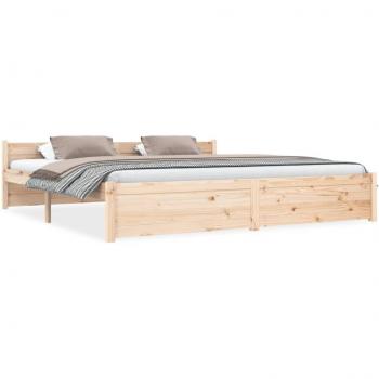 Estructura de cama madera maciza Super King 180x200 cm Vidaxl Marrón