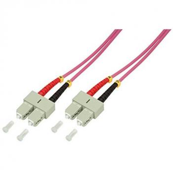 Cable de conexión de fibra óptica LogiLink SC-Duplex OM4 50/125μm 1,0 m