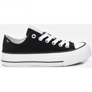 Zapatillas Refresh 170500 Mujer - Modelo de lona negra con cierre de cordón y suela antideslizante vegan-friendly