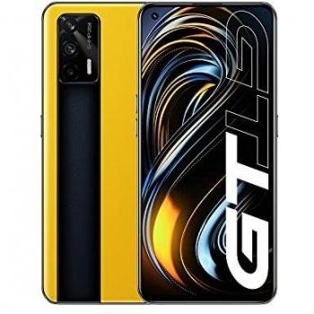 realme GT Smartphone Libre, Procesador Qualcomm Snapdragon 888 5G, Pantalla Super AMOLED a 120Hz, Carga SuperDart de 65W, Triple cámara Sony de 64MP, Dual Sim, NFC, 12+256GB, Amarillo