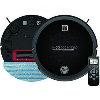Aspirador Robot Hoover H-GO 300 HYDRO HGO320H 011, Sin bolsa, 2 en 1 (Aspiración y Lavado), Autonomía de 120 minutos, Silencioso (65d