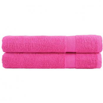 Toallas para sauna SOLUND 2 piezas Rosa 80x200 cm 600g/m²