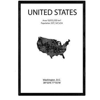 Póster de Estados Unidos - Alta Calidad A4 sin Marco