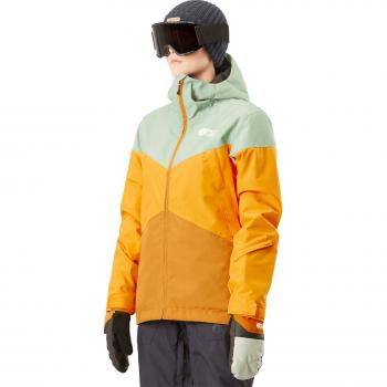 Chaqueta con capucha Picture Seakrest verde naranja mujer - L, características: material ecológico, impermeable, transpirable, diseño moderno, ajuste cómodo