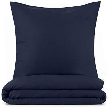 Blumtal Juego de Funda Nórdica de Microfibra Muy Suave y Transpirable - Set de 3 Piezas Funda Edredón Nórdico + 2 Fundas de Almohada para Cama de 150, Azul Oscuro