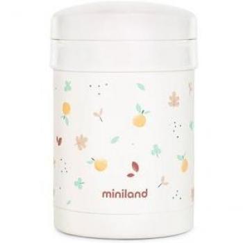 Termo papillero Miniland Thermetic Valencia 700ml, doble capa de acero, herméticos interiores, mantiene temperatura fría y caliente durante horas