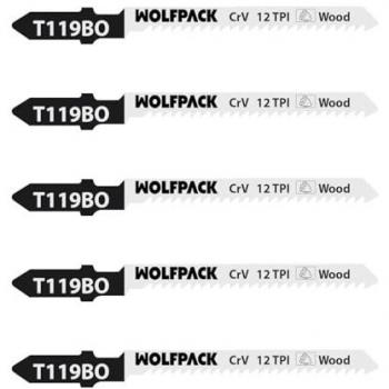Hojas de Sierra Calar para Madera Corte Fino 5 Piezas Cromo Vanadio 58 Vástago T Universal