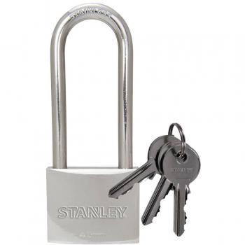 Candado de latón cromado Stanley 751742016 - Arco largo 40mm