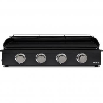 Plancha de Gas HKoenig PLX1042, 4 Fuegos U, Superficie 80x35cm, Acero Inoxidable y Fundición Esmaltada, Calor Uniforme hasta 350°C