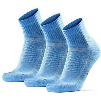 Calcetines de Running para Largas Distancias, para Hombre y Mujer, Acolchados, Transpirables, Calcetines con Compresión de Arco, Anti-Ampollas, Maratón, Negro, Pack de 3