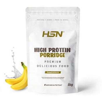 Gachas de Avena Proteicas Sabor Plátano 1 Kg | Porridge Integral con Proteína de Suero | Fácil y Rápido de Preparar | Bajo en Azúcar | Apto Vegetariano