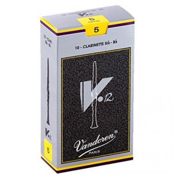 Vandoren V12 Bb Clarinet Reeds, Strength 5.0, Box of 10