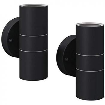 vidaXL Lámpara de exterior 2 uds acero ascendente/descendente