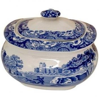 Spode Blue Italian Sugar Box 0.25L