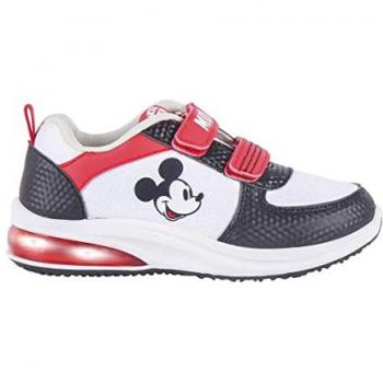 Zapatillas Deportivas para Niños de Mickey Mouse con Diseño Único, Licencia Oficial, Máxima Comodidad, Durabilidad y Transpirabilidad, con Luces LED, Velcro para Facilitar Independencia y Refuerzo en la