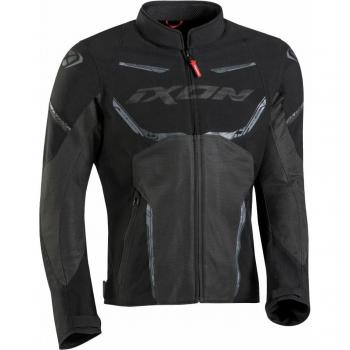 Ixon Chaqueta de Moto Striker Air Negro-Antracita, chaqueta textil para motocicleta, color negro y gris