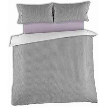 ESTELIA - Conjunto de Funda nórdica y Funda de Almohada Greta, Color Perla - Cama de 180