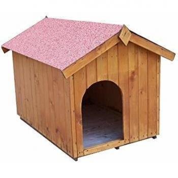 Niche para Perros de Madera Bi-Pente con Techo Bituminoso - 0,96 m²