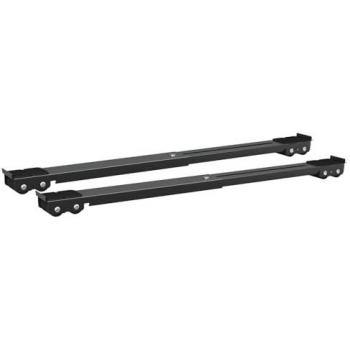 Base para lavadora 2 pcs negra 72 x 5 x 4,5 cm acero inoxidable con ruedas