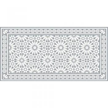 Alfombra de Vinilo Samara Gris Claro 50x100 cm estilo Baldosas