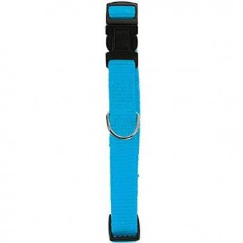 Collar de perro ajustable de nailon Zolux 40 mm turquesa con correa