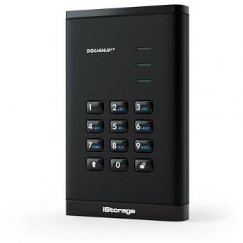 iStorage diskAshur PRO3 8TB Secure Portable SSD - FIPS Level 3 Certified, Hardware Encrypted, Password Protected, Dust/Water Resistant